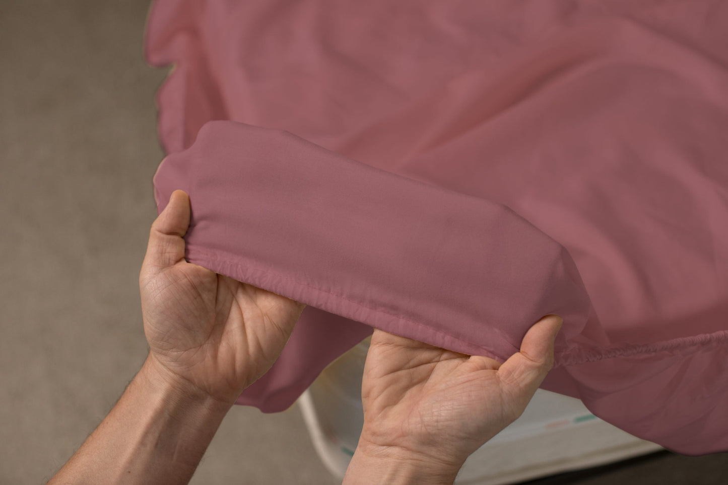 Husa Bumbac Cottone cu elastic 90x200,Mov