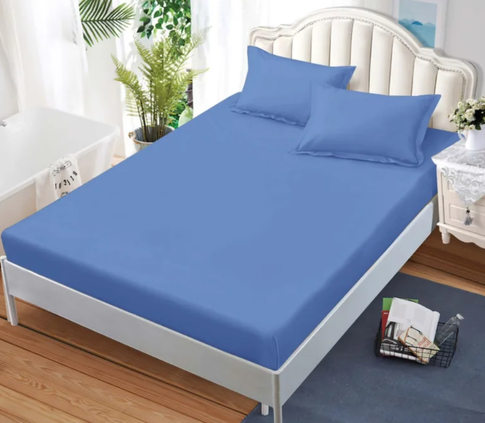 Husa Bumbac Organic 140x200 Albastru