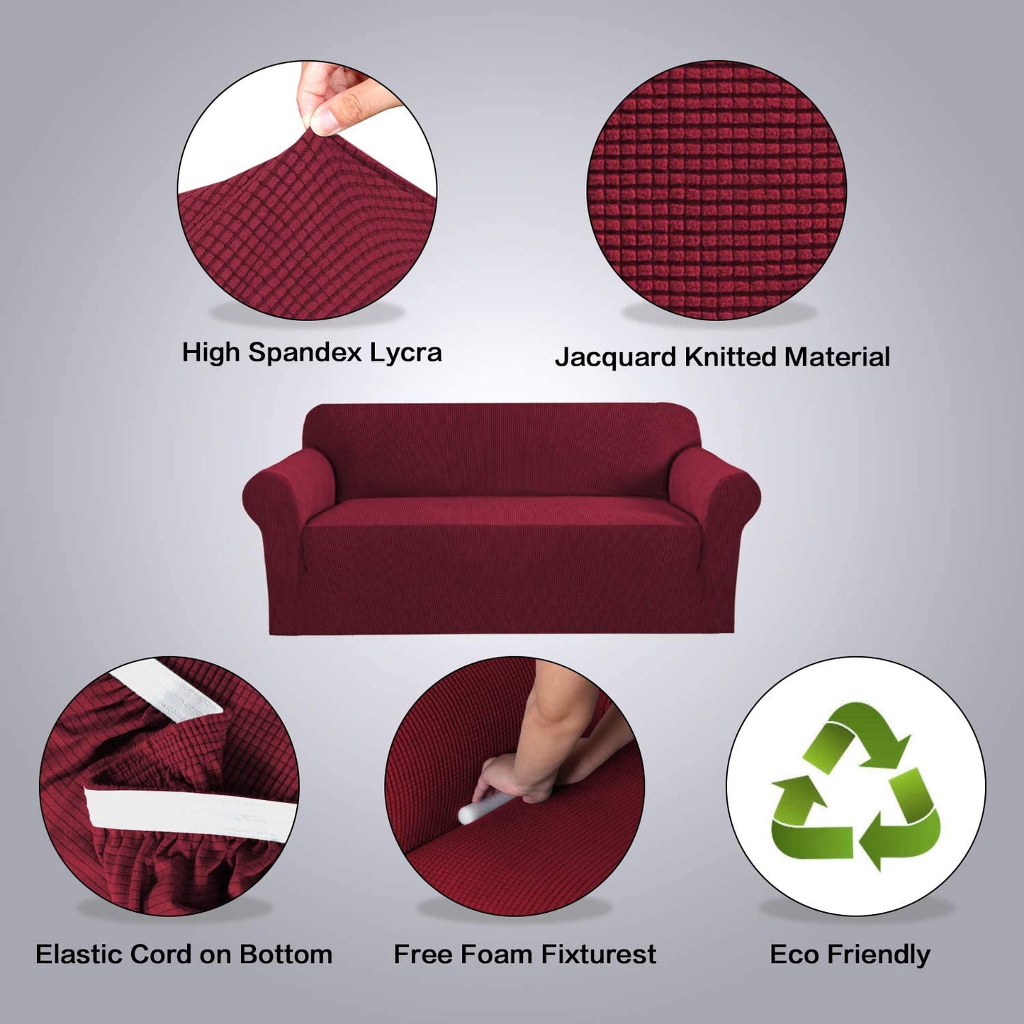 Husa canapea 3 locuri bordo