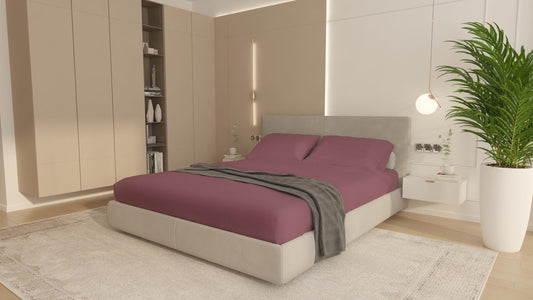 Husa Bumbac Cottone cu elastic 180x200,Mov