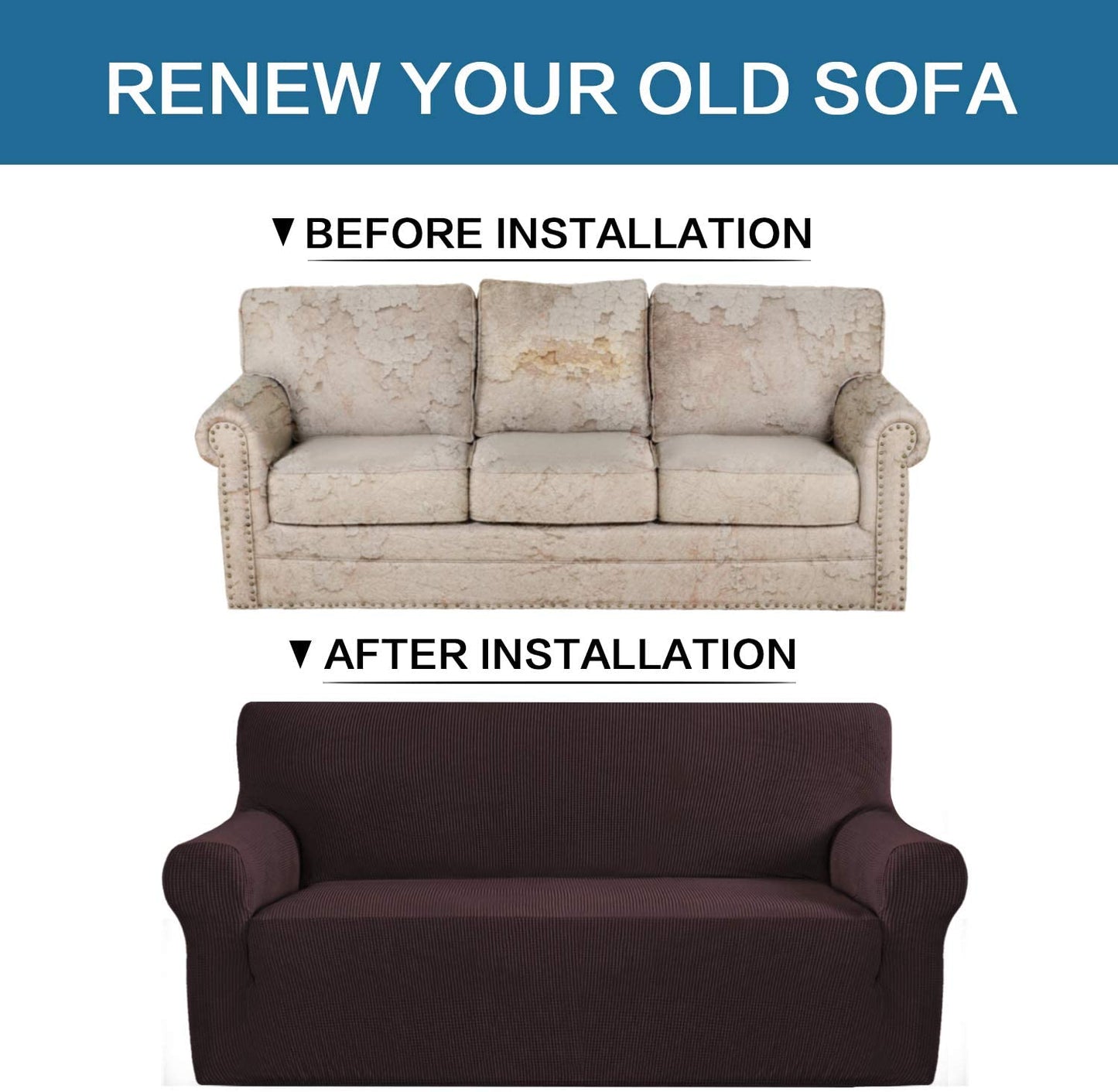 Husa canapea 3 locuri cappucino