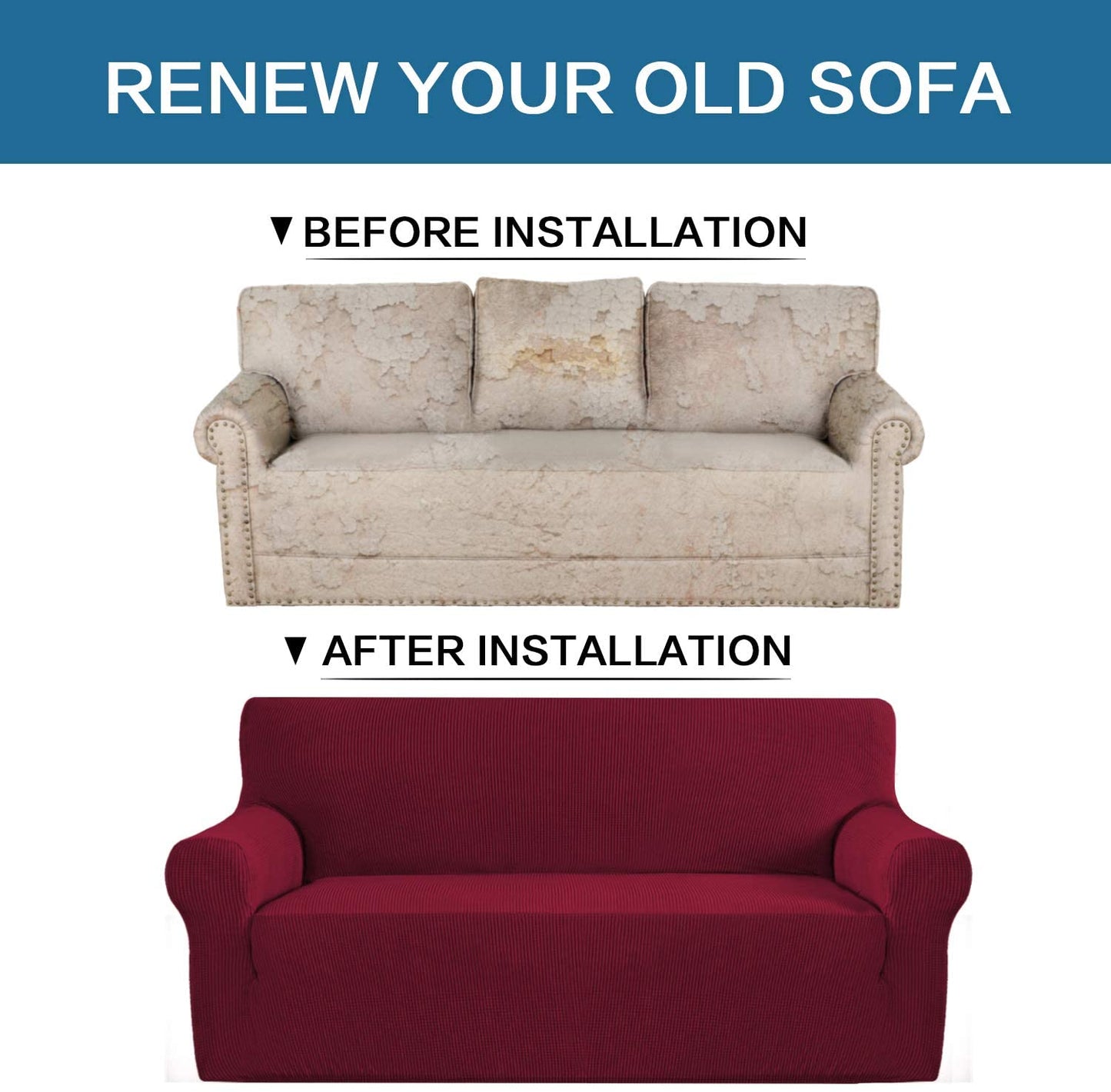 Husa canapea 3 locuri bordo